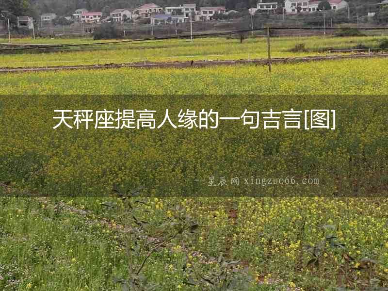 天秤座提高人緣的一句吉言[圖]