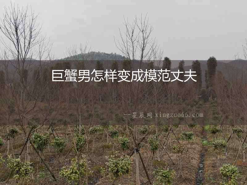 巨蟹男怎樣變成模范丈夫