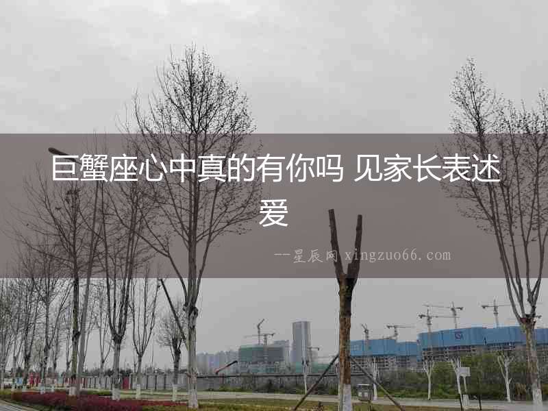 巨蟹座心中真的有你嗎 見家長表述愛