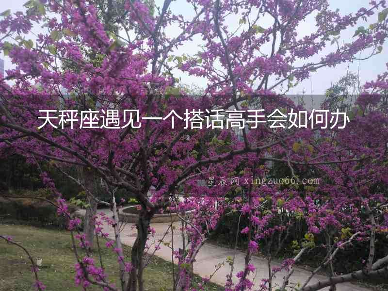 天秤座遇見一個搭話高手會如何辦