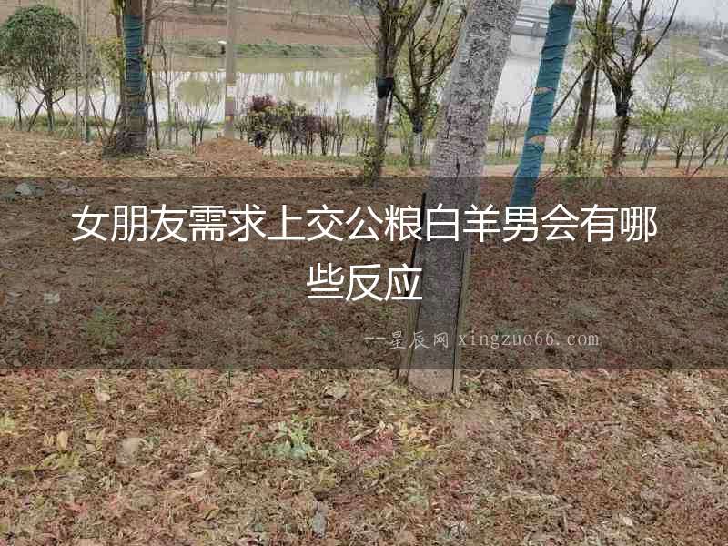 女朋友需求上交公糧白羊男會有哪些反應