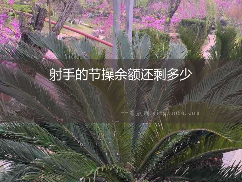 射手的節操余額還剩多少