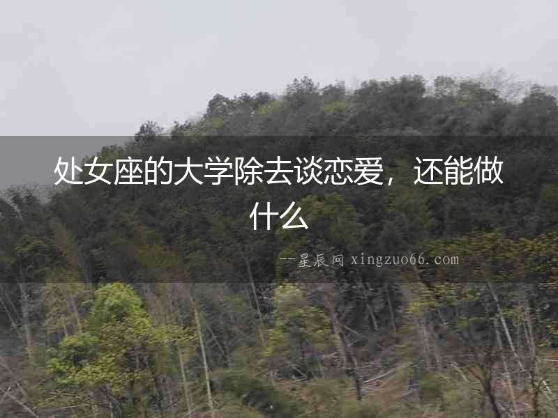 處女座的大學除去談戀愛，還能做什么