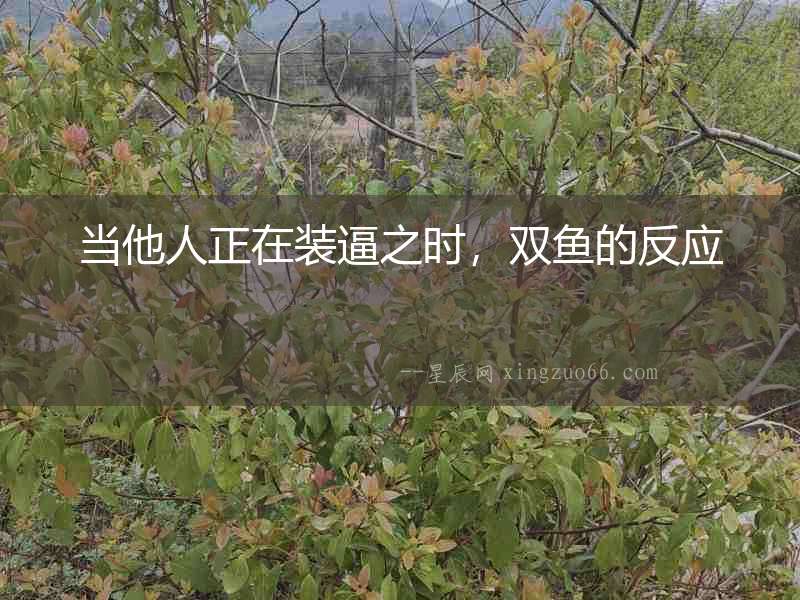 當他人正在裝逼之時，雙魚的反應