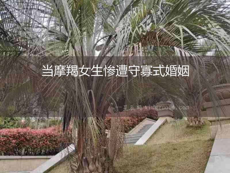 當摩羯女生慘遭守寡式婚姻
