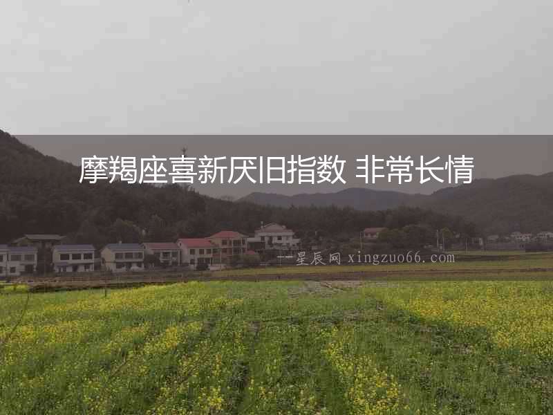 摩羯座喜新厭舊指數 非常長情