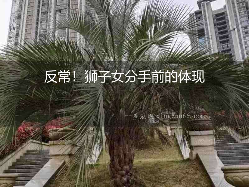 反常！獅子女分手前的體現(xiàn)