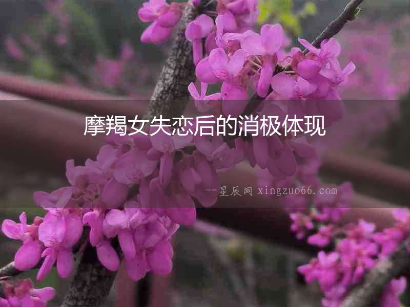 摩羯女失戀后的消極體現