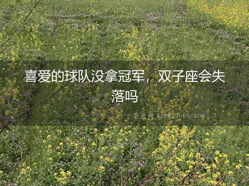 喜愛的球隊沒拿冠軍，雙子座會失落嗎