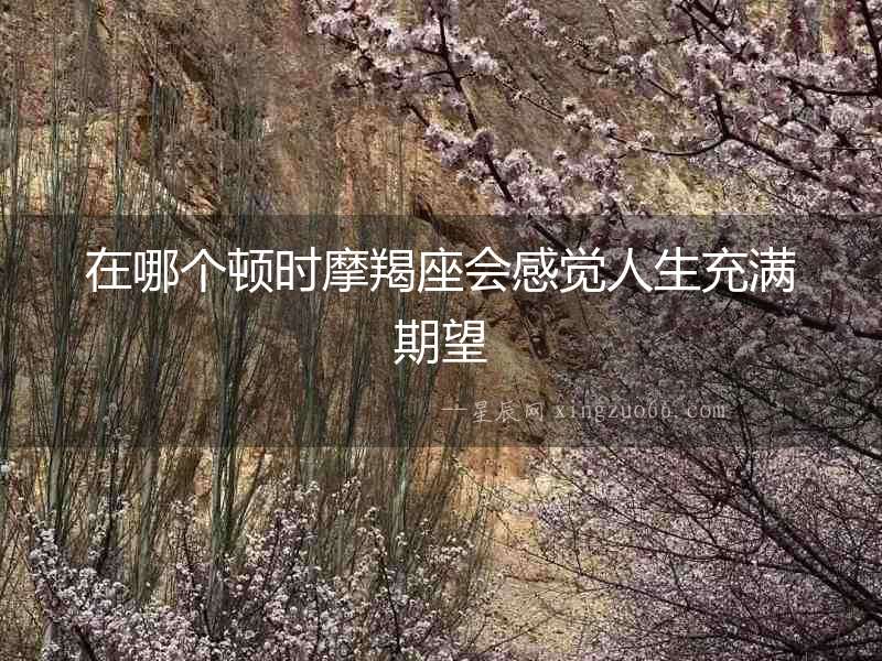 在哪個頓時摩羯座會感覺人生充滿期望