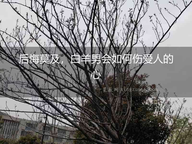 后悔莫及，白羊男會如何傷愛人的心