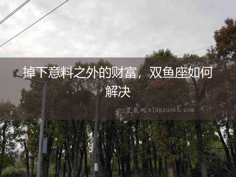 掉下意料之外的財(cái)富，雙魚(yú)座如何解決