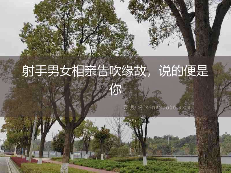 射手男女相親告吹緣故，說的便是你
