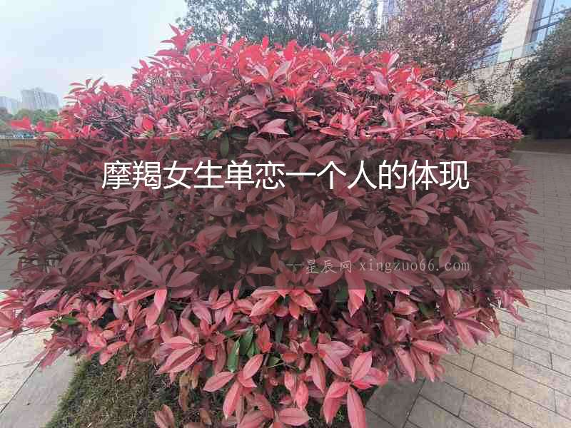摩羯女生單戀一個人的體現