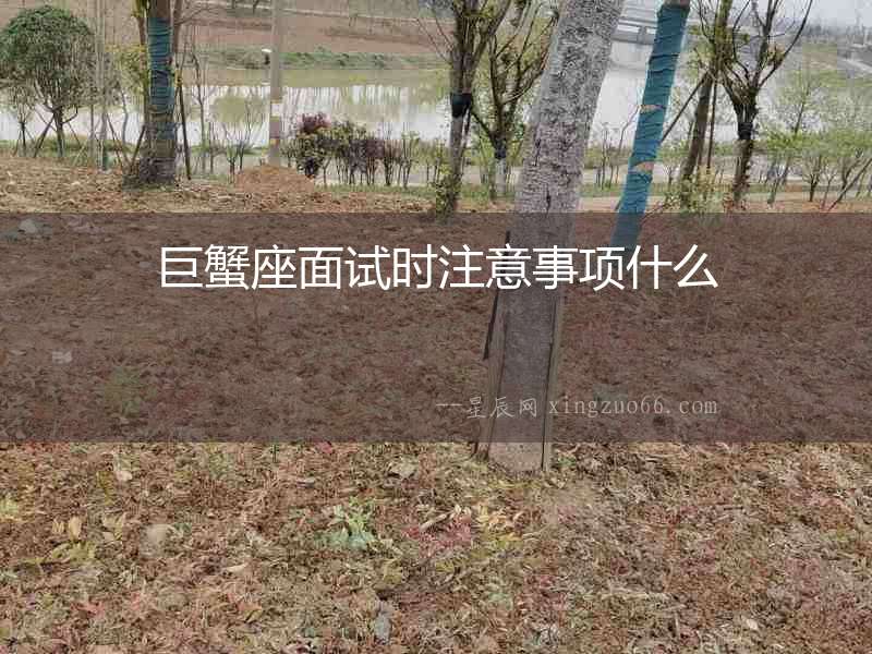 巨蟹座面試時注意事項什么