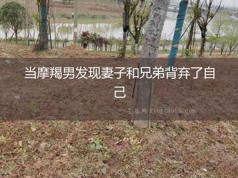 當摩羯男發(fā)現(xiàn)妻子和兄弟背棄了自己