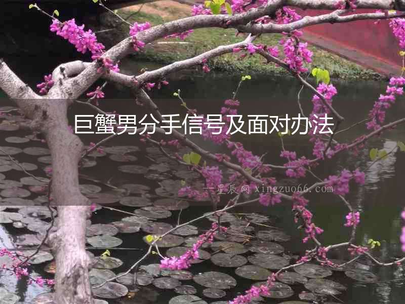巨蟹男分手信號及面對辦法