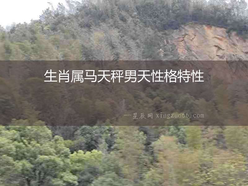 生肖屬馬天秤男天性格特性