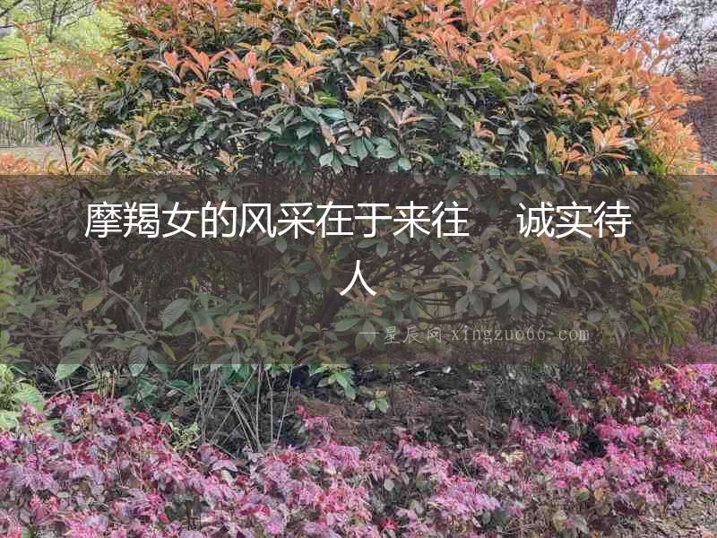 摩羯女的風采在于來往    誠實待人