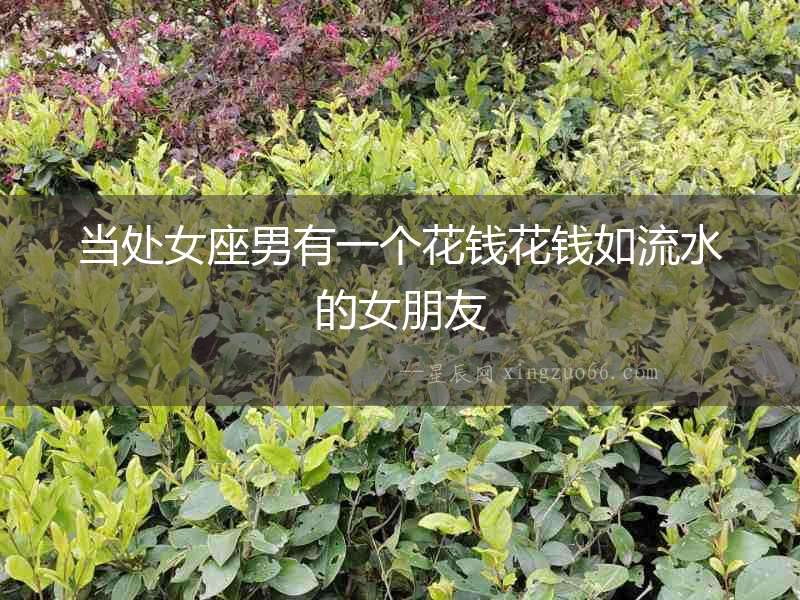當(dāng)處女座男有一個花錢花錢如流水的女朋友