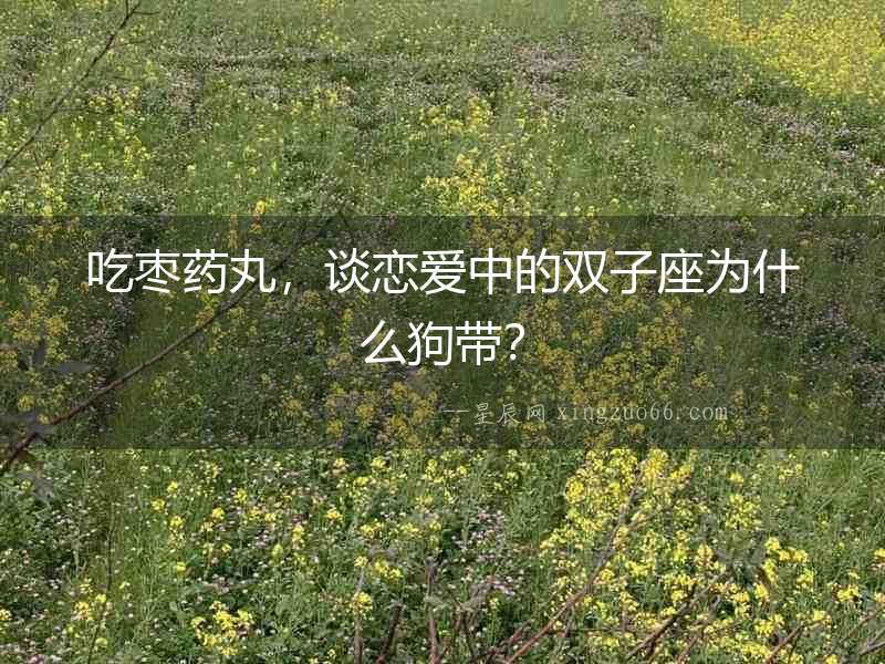 吃棗藥丸，談戀愛中的雙子座為什么狗帶？