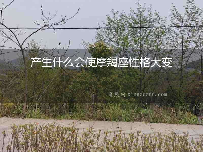 產生什么會使摩羯座性格大變