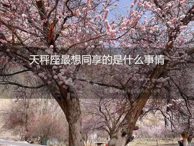 天秤座最想同享的是什么事情