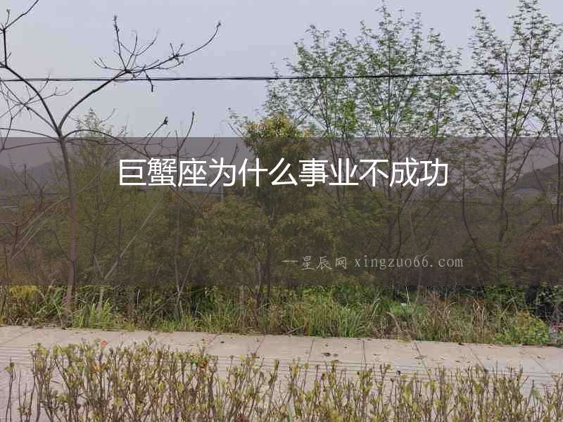 巨蟹座為什么事業不成功