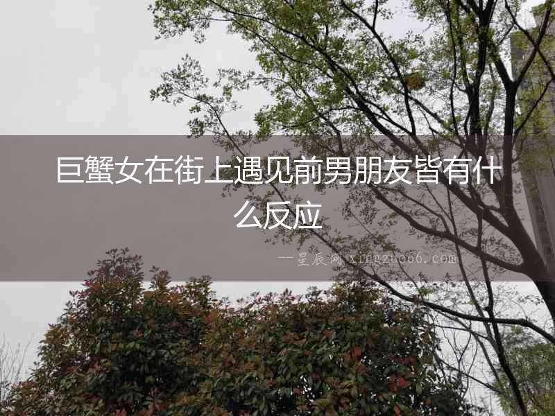 巨蟹女在街上遇見前男朋友皆有什么反應