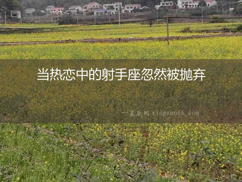 當(dāng)熱戀中的射手座忽然被拋棄