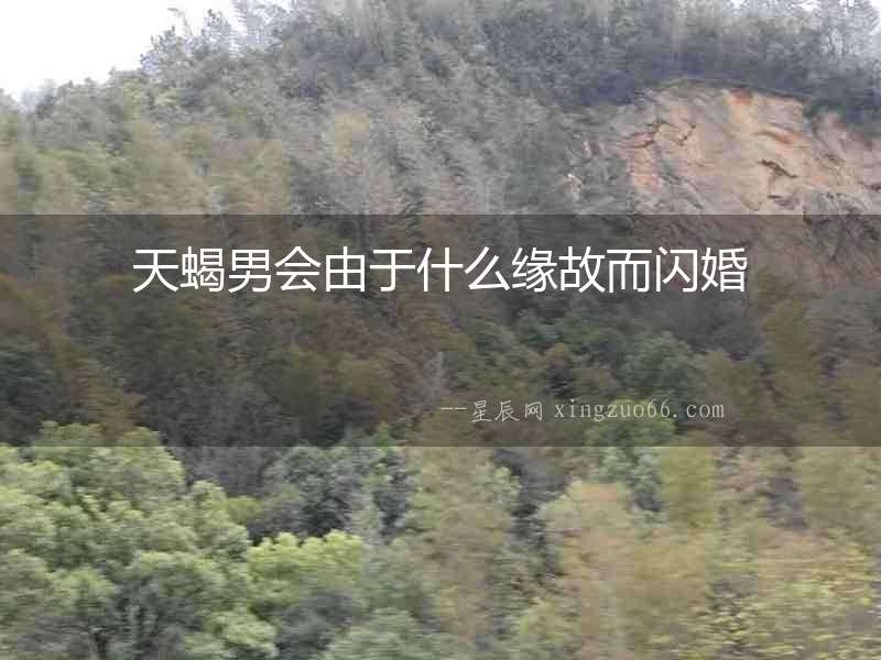 天蝎男會由于什么緣故而閃婚
