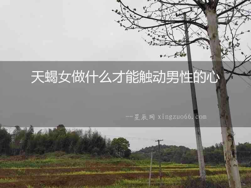天蝎女做什么才能觸動男性的心