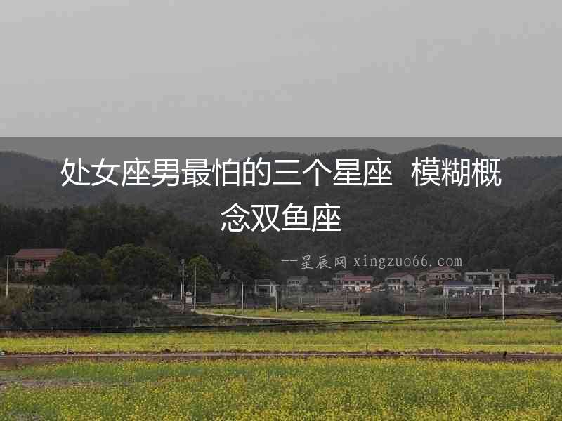 處女座男最怕的三個星座  模糊概念雙魚座