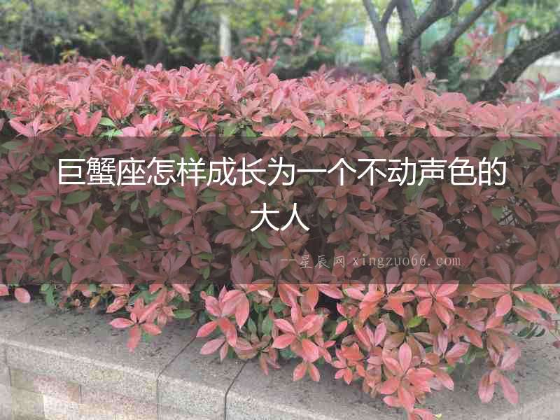 巨蟹座怎樣成長(zhǎng)為一個(gè)不動(dòng)聲色的大人