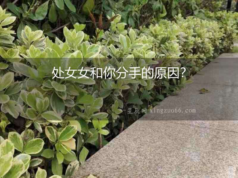 處女女和你分手的原因？