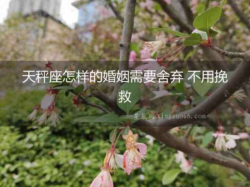 天秤座怎樣的婚姻需要舍棄 不用挽救