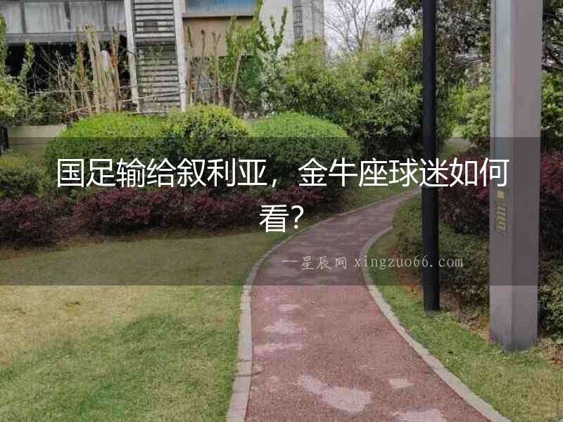 國足輸給敘利亞，金牛座球迷如何看？