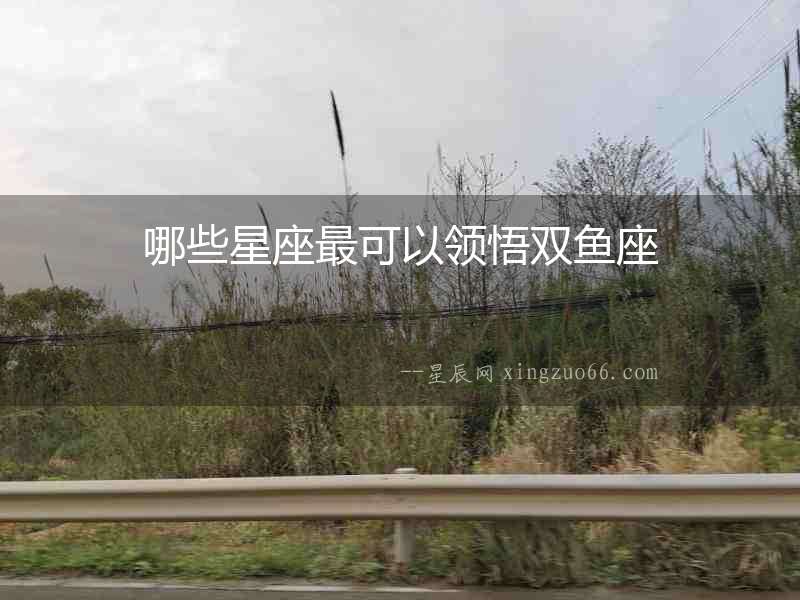 哪些星座最可以領悟雙魚座