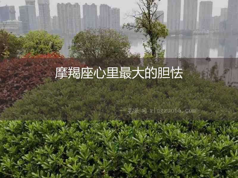 摩羯座心里最大的膽怯