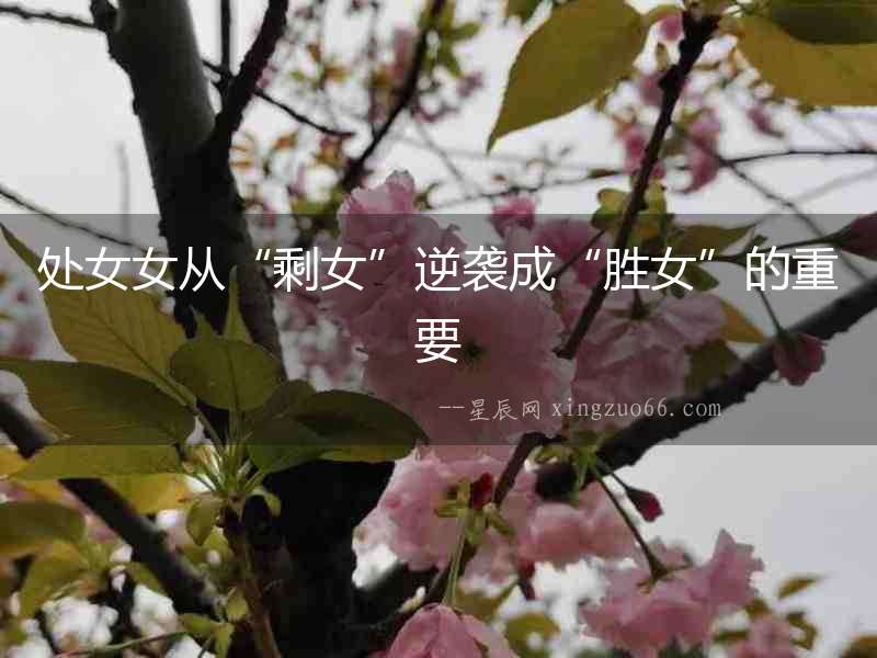 處女女從“剩女”逆襲成“勝女”的重要