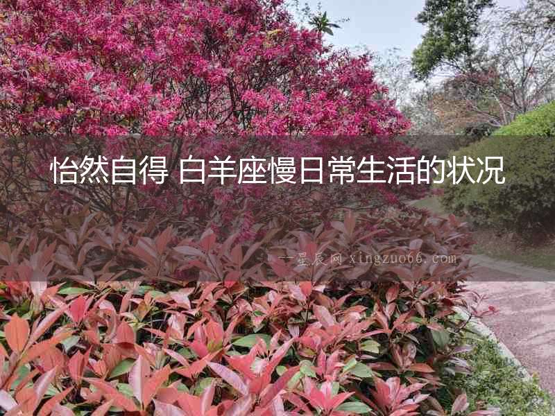 怡然自得 白羊座慢日常生活的狀況