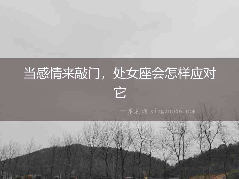 當感情來敲門，處女座會怎樣應對它