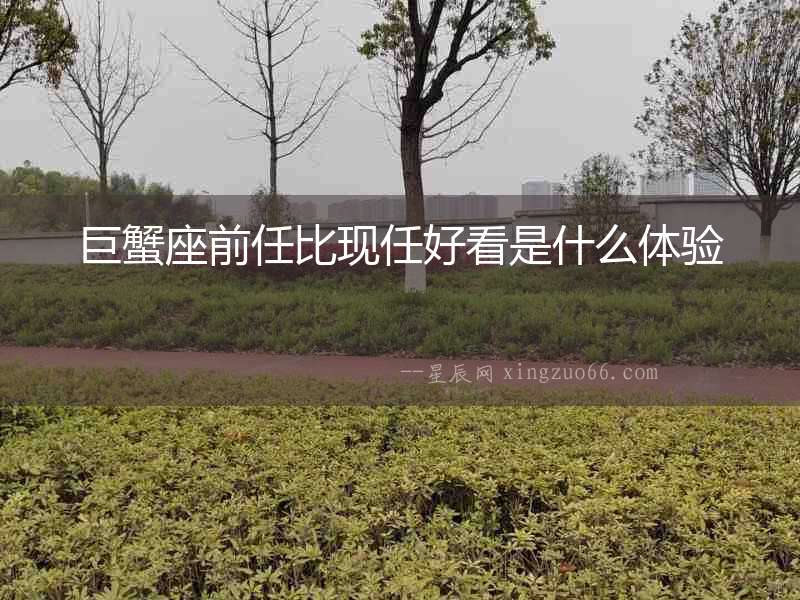 巨蟹座前任比現(xiàn)任好看是什么體驗(yàn)