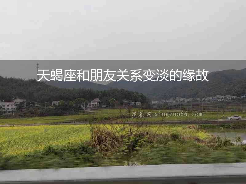天蝎座和朋友關系變淡的緣故