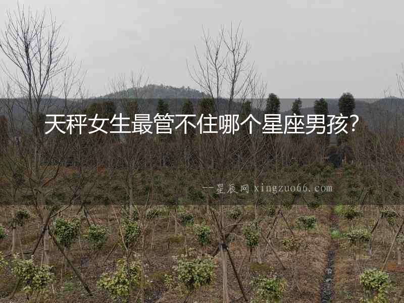 天秤女生最管不住哪個星座男孩？