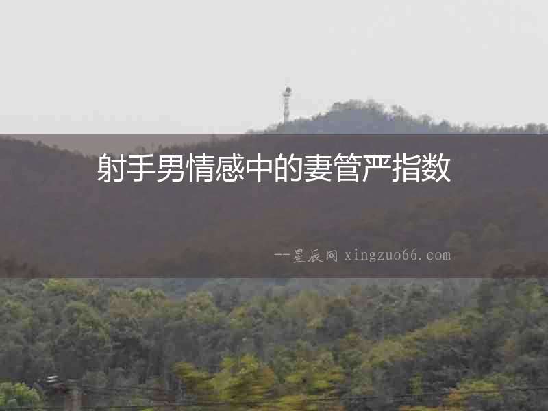 射手男情感中的妻管嚴(yán)指數(shù)