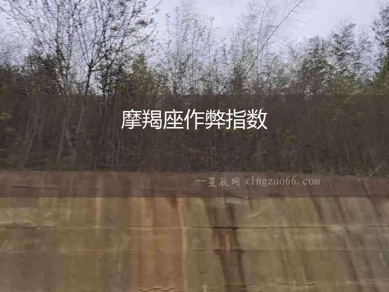 摩羯座作弊指數(shù)
