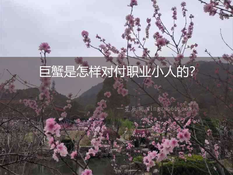 巨蟹是怎樣對付職業小人的？