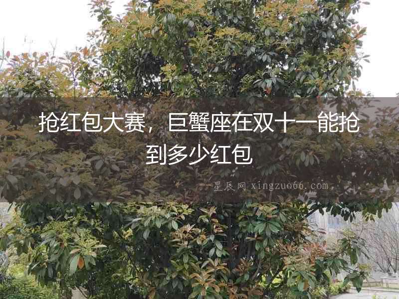 搶紅包大賽，巨蟹座在雙十一能搶到多少紅包