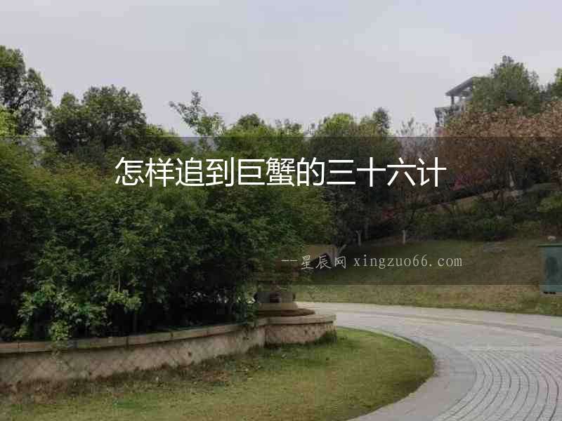 怎樣追到巨蟹的三十六計
